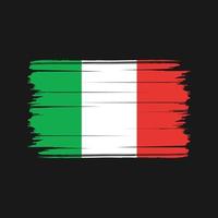 Italien flagga borste vektor. National flagga vektor