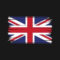Storbritannien flagga borste vektor. National flagga vektor