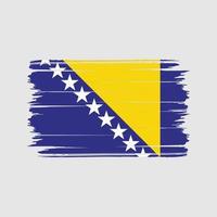 Pinselvektor mit Bosnien-Flagge. Nationalflagge vektor