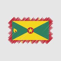 grenada flagga borste. National flagga vektor