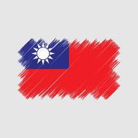 Bürste der Taiwan-Flagge. Nationalflagge vektor