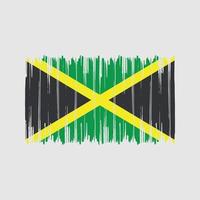 Pinselstriche der Jamaika-Flagge. Nationalflagge vektor