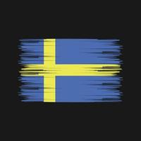 sverigeflaggan borste. National flagga vektor