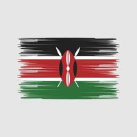 kenya flaggborste. National flagga vektor