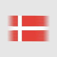 Vektor der dänischen Flagge. Nationalflagge