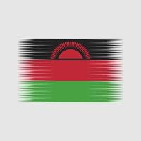 Malawi-Flaggenvektor. Nationalflagge vektor
