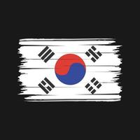 Pinselvektor der Südkorea-Flagge. Nationalflagge vektor