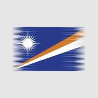 Flaggenvektor der Marshallinseln. Nationalflagge vektor