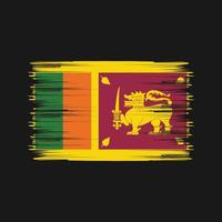 Flaggenbürste Sri Lankas. Nationalflagge vektor