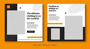 Social-Media-Vorlage für quadratische Banner für den Modeverkauf vektor