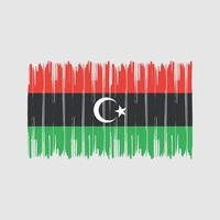 libyen flagge pinselstriche. Nationalflagge vektor