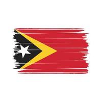 Östtimor flagga borste vektor. National flagga vektor