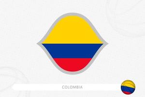 colombia flagga för basketboll konkurrens på grå basketboll bakgrund. vektor