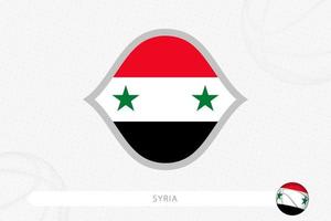 syrien-flagge für basketballwettbewerb auf grauem basketballhintergrund. vektor