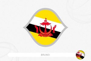 brunei flagga för basketboll konkurrens på grå basketboll bakgrund. vektor