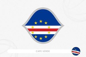 cape verde flagga för basketboll konkurrens på grå basketboll bakgrund. vektor