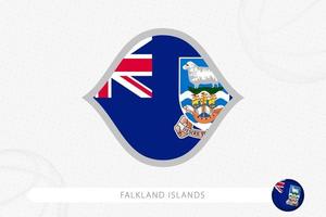 falkland öar flagga för basketboll konkurrens på grå basketboll bakgrund. vektor