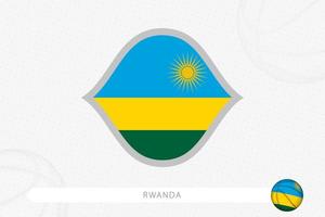 rwanda flagga för basketboll konkurrens på grå basketboll bakgrund. vektor