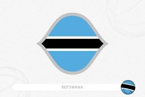 botswana flagga för basketboll konkurrens på grå basketboll bakgrund. vektor