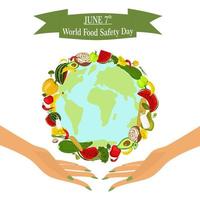 värld mat säkerhet dag på juni 7 baner, affisch eller kort vektor ClipArt