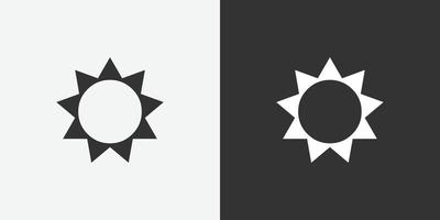 Sonne-Vektor-Icon-Set. isoliertes Sommer-Icon-Vektordesign. vektor