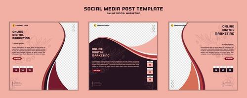 social media posta mall modern design, för digital marknadsföring uppkopplad eller affisch marknadsföring mall vektor