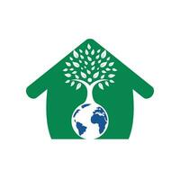 globale menschliche Baum-Vektor-Logo-Design-Vorlage. vektor