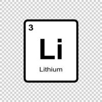chemisches element lithium. Vektor-Illustration vektor