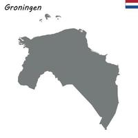 Hochwertige Karte Provinz Niederlande vektor