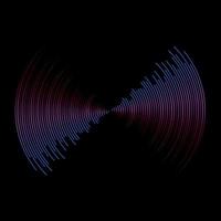 Mehrfarbige Schallwelle aus Equalizer-Hintergrund vektor