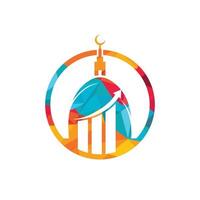 islamic Diagram företag vektor logotyp design mall. moské och bar Diagram ikon design.