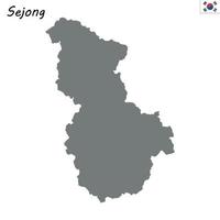 hög kvalitet Karta storstads stad av söder korea vektor