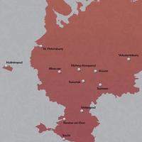 Karte des europäischen Russlands. Vektor