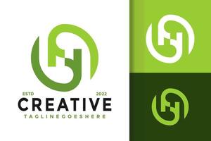 brev s eller n med cirkulär kreativ logotyp design, varumärke identitet logotyper vektor, modern logotyp, logotyp mönster vektor illustration mall