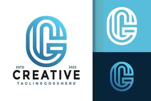 brev g kreativ logotyp design, varumärke identitet logotyper vektor, modern logotyp, logotyp mönster vektor illustration mall