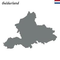 Hochwertige Karte Provinz Niederlande vektor