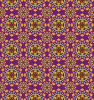 afrikansk etnisk cirkel blomma form sömlös mönster färgrik lila bakgrund. använda sig av för tyg, textil, interiör dekoration element, klädsel, omslag. vektor