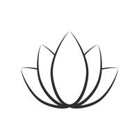 Symbol für Lotus-Linienstil, Lotus-Vektorlogo vektor