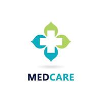 hälso-och sjukvård logotyp vektor