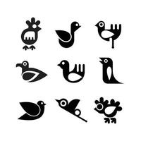 fåglar vektor ikoner