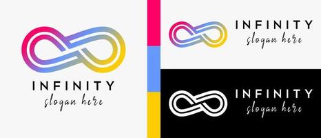 Infinity-Logo-Design-Vorlage im kreativen Konzept. Premium-Logo-Illustrationsvektor vektor