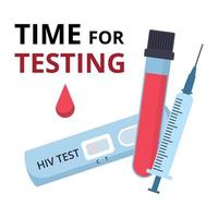 hiv test koncept. hiv, aids världsdagen, sjukdomsmedvetande koncept. bakgrund för affischer, webb, banners, flygblad, etc. vektor