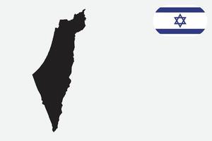 Karte und Flagge von Israel vektor