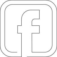 Facebook-Zeichen-Web-Symbol. vektor