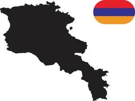 Karte und Flagge von Armenien vektor