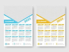 kalender 2023 vecka Start måndag företags- design mall vektor. vektor