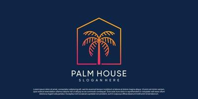 Palm-Logo-Design-Vektor mit kreativem, einfachem und einzigartigem Konzept vektor