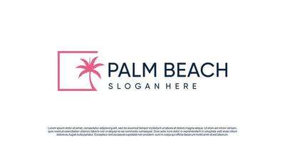 Palm-Logo-Design-Vektor mit kreativem, einfachem und einzigartigem Konzept vektor
