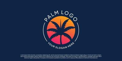 Palm-Logo-Design-Vektor mit kreativem, einfachem und einzigartigem Konzept vektor