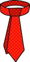 schrullige Cartoon-Hals-Krawatte im Comicbuch-Stil vektor
